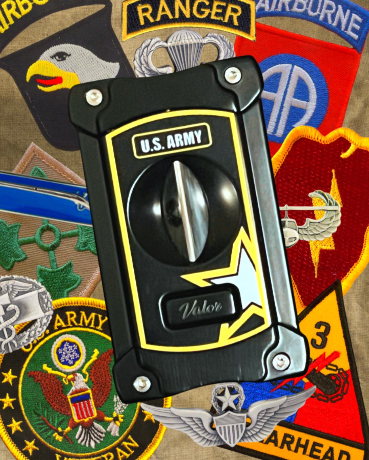 V For Valor (U.S. Army "We'll Defend") Cigar V Blade Cutter