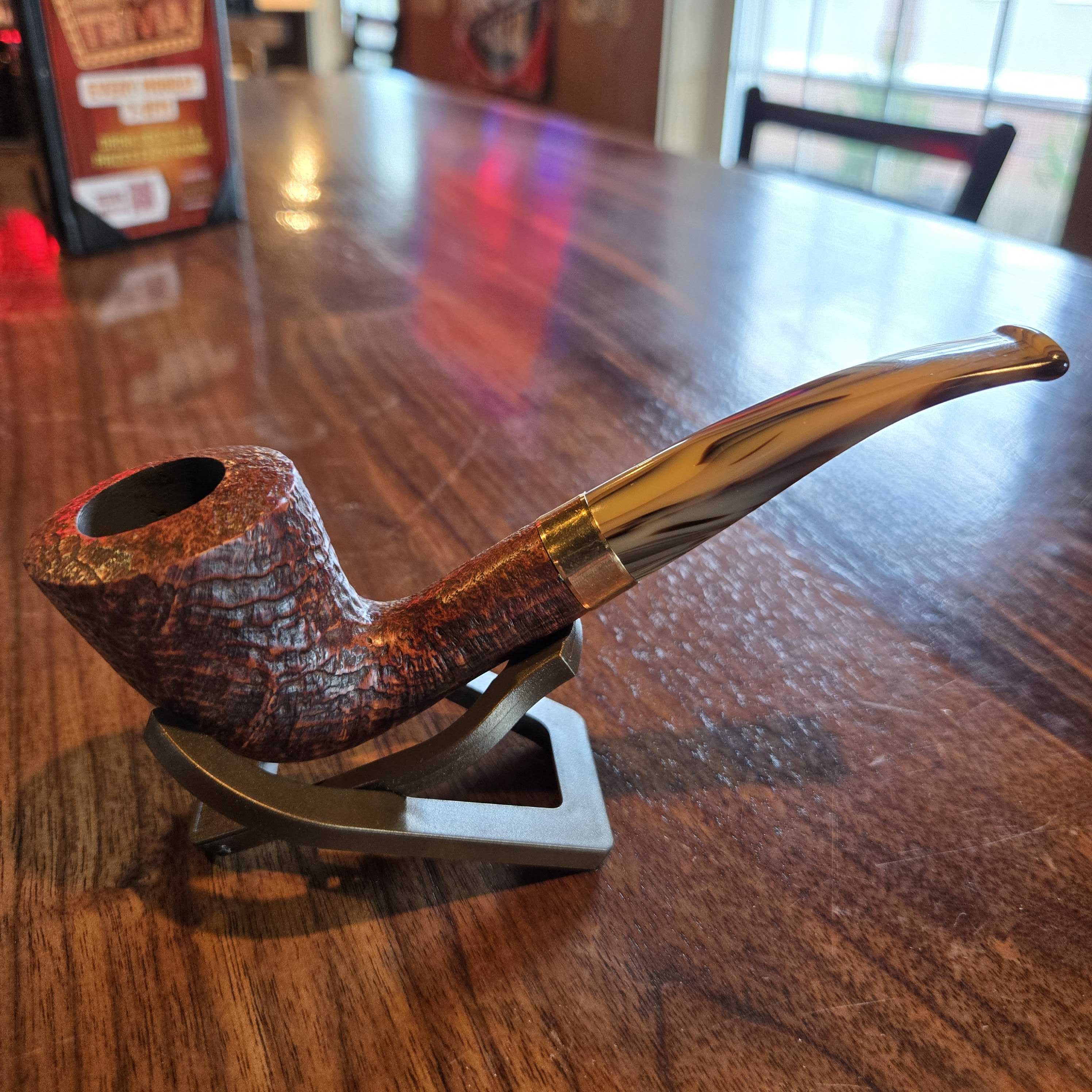 rustic tobacco pipe Cloud Rest Lightweight Hand cut and machined stitched using high grade oil tanned leather. SederCraft Tall Rustic Egg -