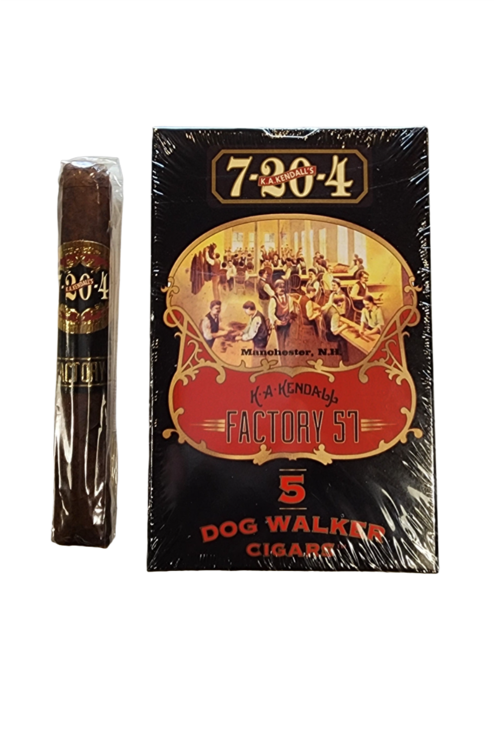 7-20-4 Factory 57 Dog Walker 5 Packs of 5 (25 cigars)