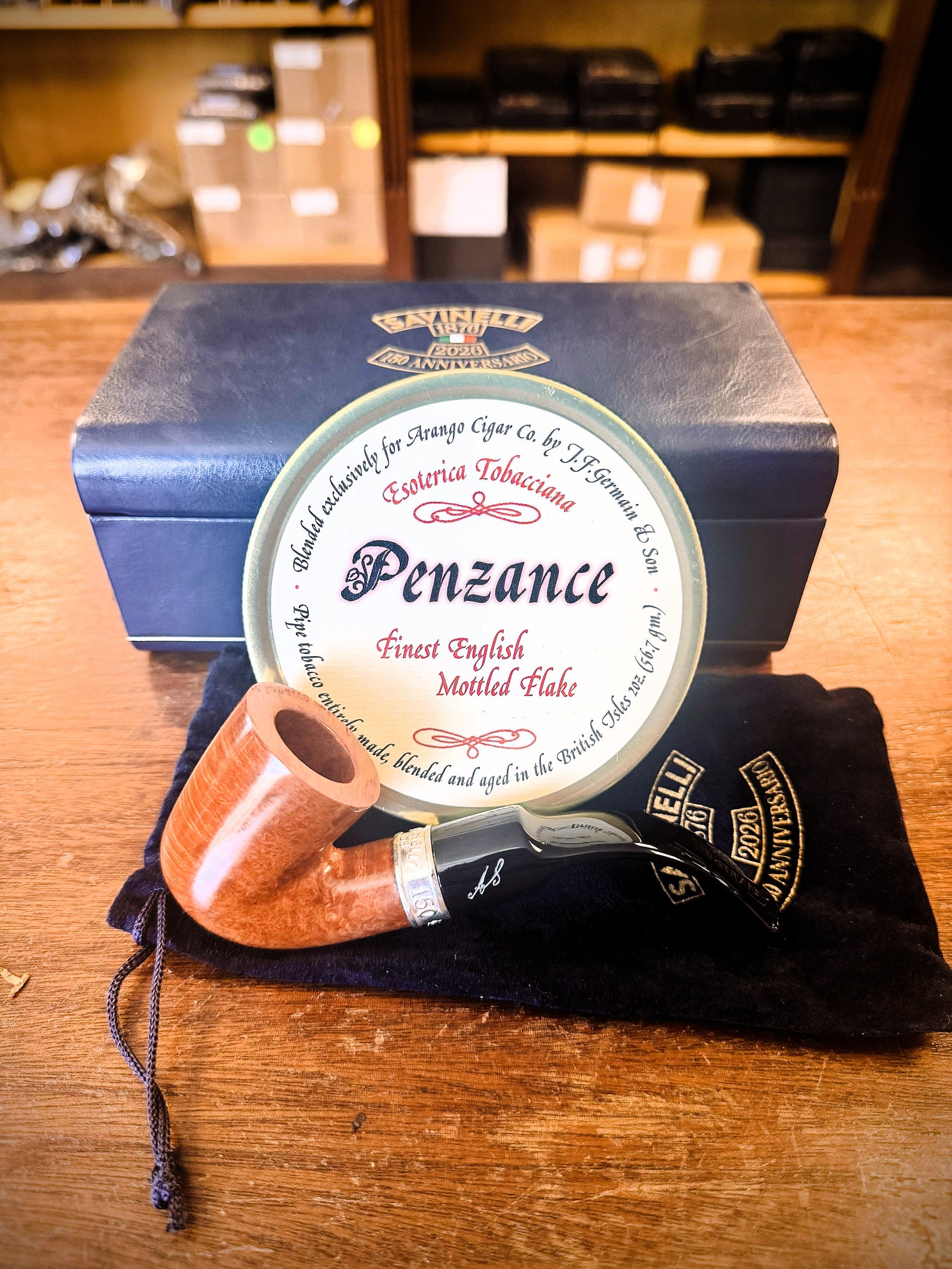 Esoterica Penzance + Savinelli 150th Anniversary Pipe (#10/25) Bundle