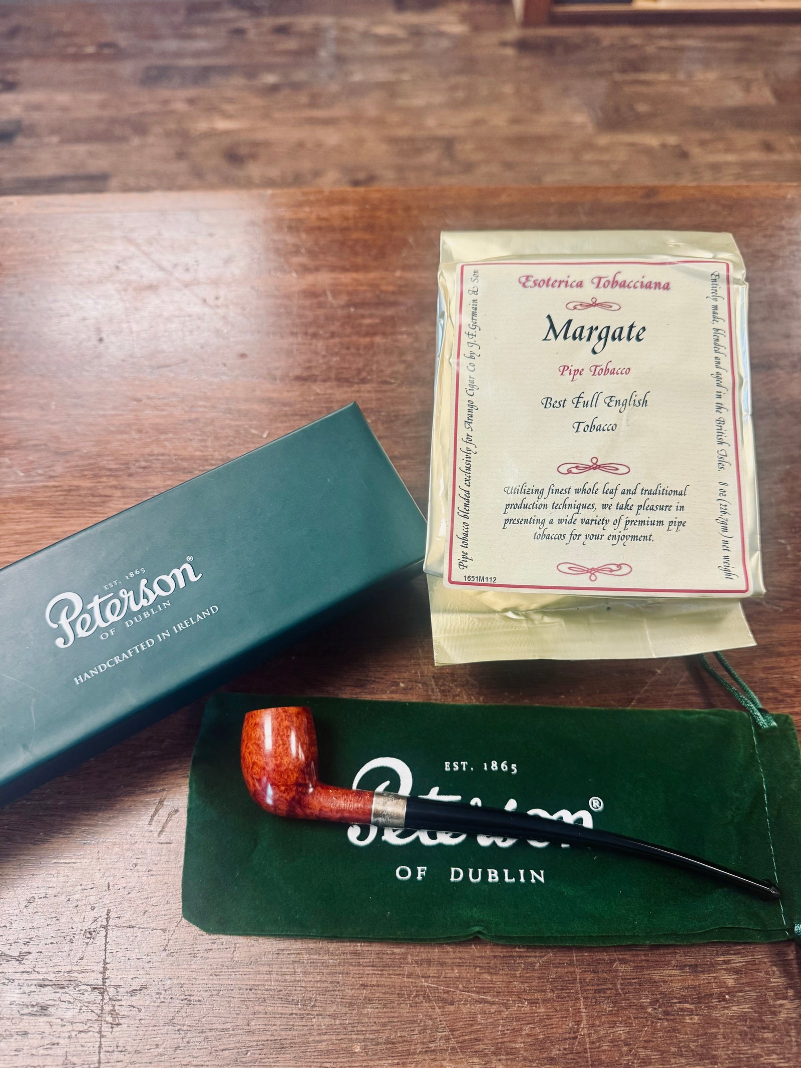 Esoterica Margate 8oz Bag + Carroll of Carrollton 2026 Smooth Fishtail Pipe Bundle