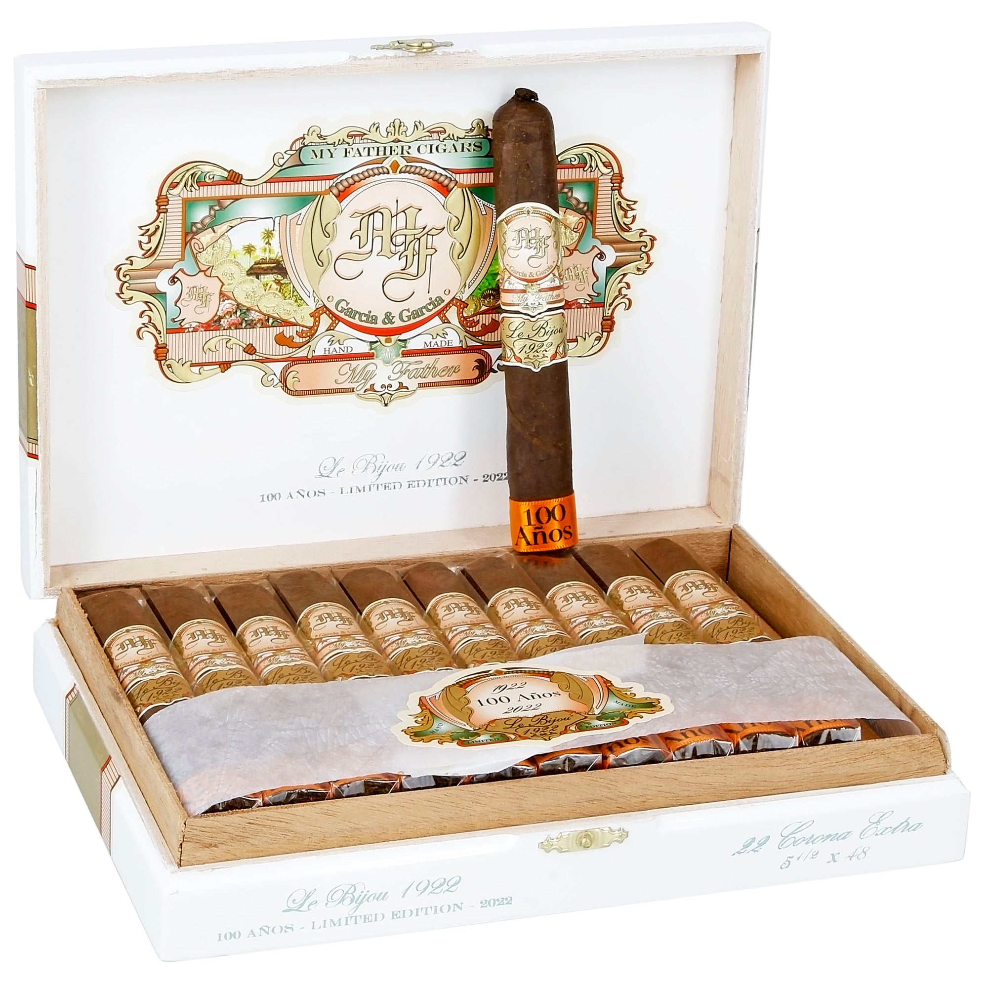 MY FATHER'S LE BIJOU 100 ANOS CORONA EXTRA 5 1/2x48 BOX 22ct