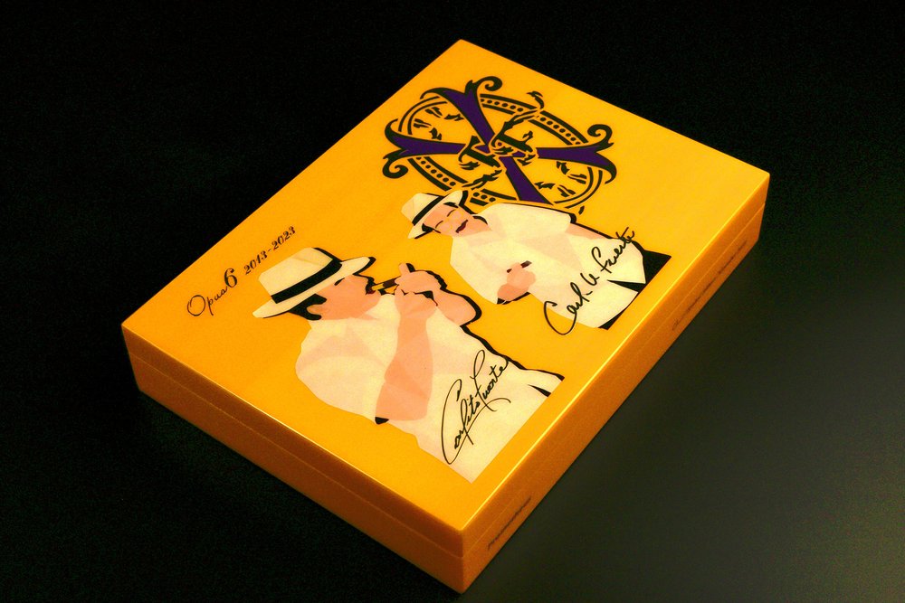A. Fuente Opus LE FFOX Opus6 Yellow Travel Humidor (Box of 6) - Twins Smoke Shop