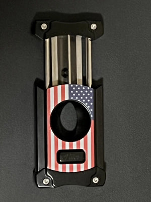 V for Valor (American Flag "Stars & Bars") Cigar V Blade Cutter